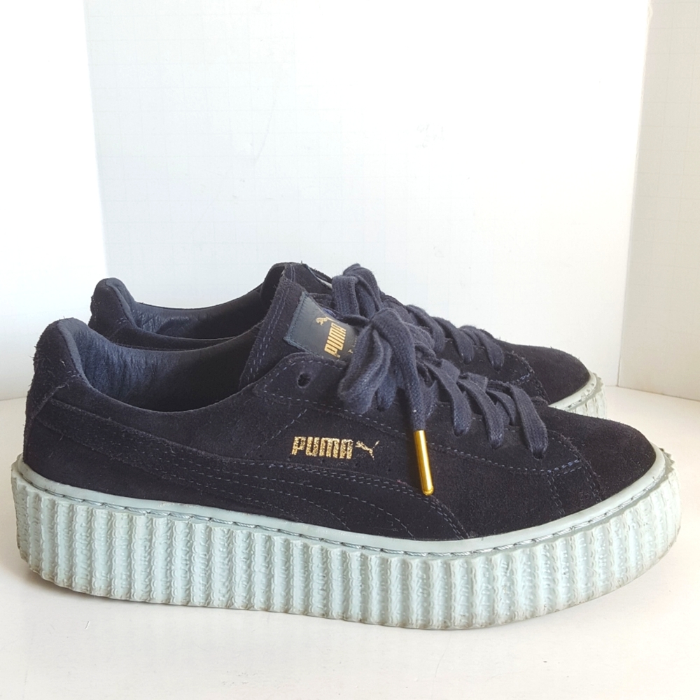 PUMA Suede Creepers x Rihanna Peacoat Cool Blue US 7 Sneakers Shoes